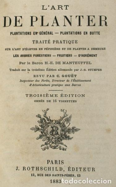 Libros antiguos: MANTEUFFEL. (Hasso-Eccard de) - L&#39;ART DE PLANTER. - Foto 1