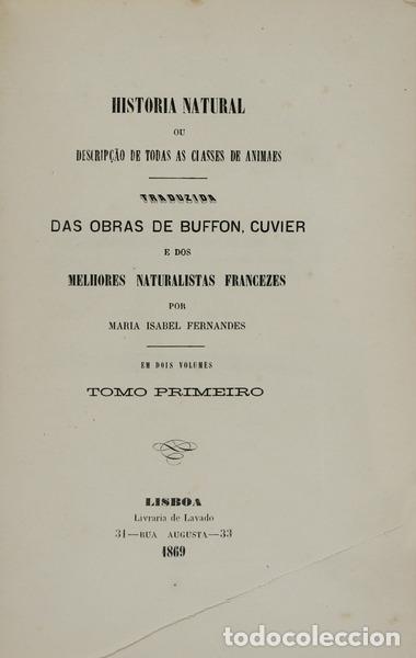 Libros antiguos: FERNANDES. (Maria Isabel) - HISTORIA NATURAL. - Foto 1