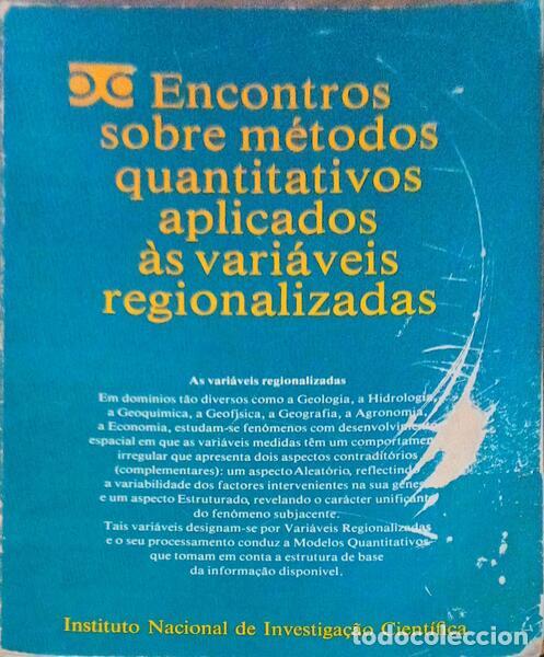 Libri antichi: ENCONTROS SOBRE M&Eacute;TODOS QUANTITATIVOS APLICADOS &Agrave;S VARI&Aacute;VEIS REGIONALIZADAS.