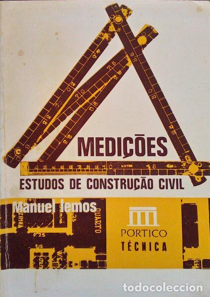 Libri antichi: LEMOS. (Manuel) - MEDI&Ccedil;&Otilde;ES, ESTUDOS DE CONSTRU&Ccedil;&Atilde;O CIVIL.