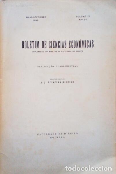 Libri antichi: BOLETIM DE CI&Ecirc;NCIAS ECON&Oacute;MICAS, VOLUME IV, N.&ordm; 2-3.