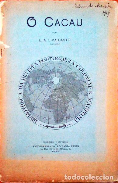 Libros antiguos: LIMA BASTO. (E. A.) - O CACAU. - Foto 1