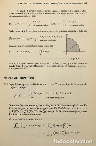 Libros antiguos: SPIEGEL. (Murray R.) - PROBABILIDADE E ESTAT&Iacute;STICA. - Foto 2
