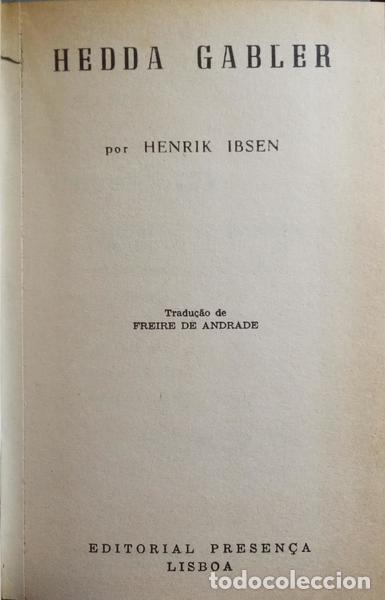 Libros antiguos: IBSEN. (Henrik) - HEDDA GABLER. - Foto 2