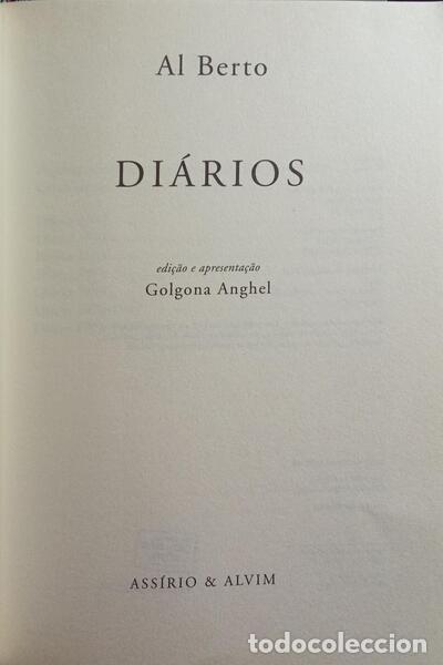 Libros antiguos: AL BERTO. - DI&Aacute;RIOS. - Foto 2