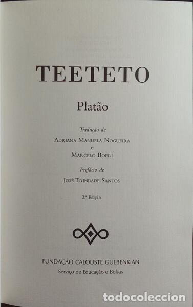 Libros antiguos: PLAT&Atilde;O. - TEETETO. - Foto 2