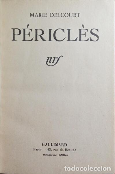 Libros antiguos: DELCOURT. (Marie) - P&Eacute;RICL&Egrave;S. - Foto 2