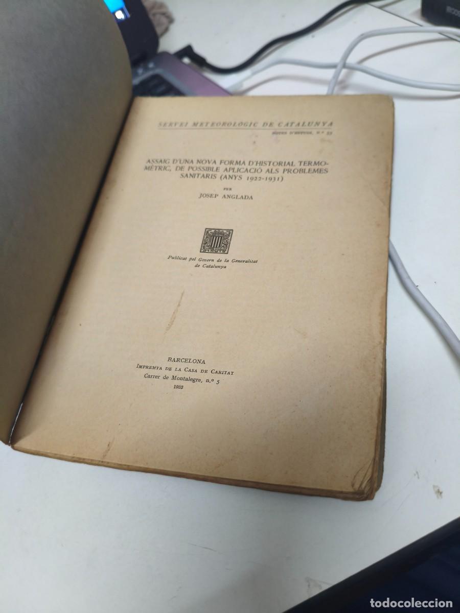 Libros antiguos: ASSAIG DUNA NOVA FORMA DHISTORIAL TERMOM&Egrave;TRIC, DE POSSIBLE APLICACI&Oacute; ALS PROBLEMES SANITARIS - Foto 2