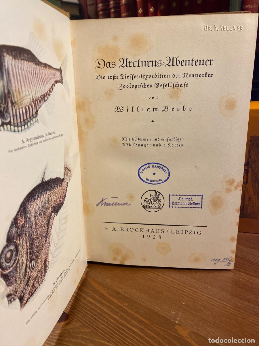 Libros antiguos: DAS ARCTURUS ABENTEUER WILLIAM BEEBE 1928 - Foto 2