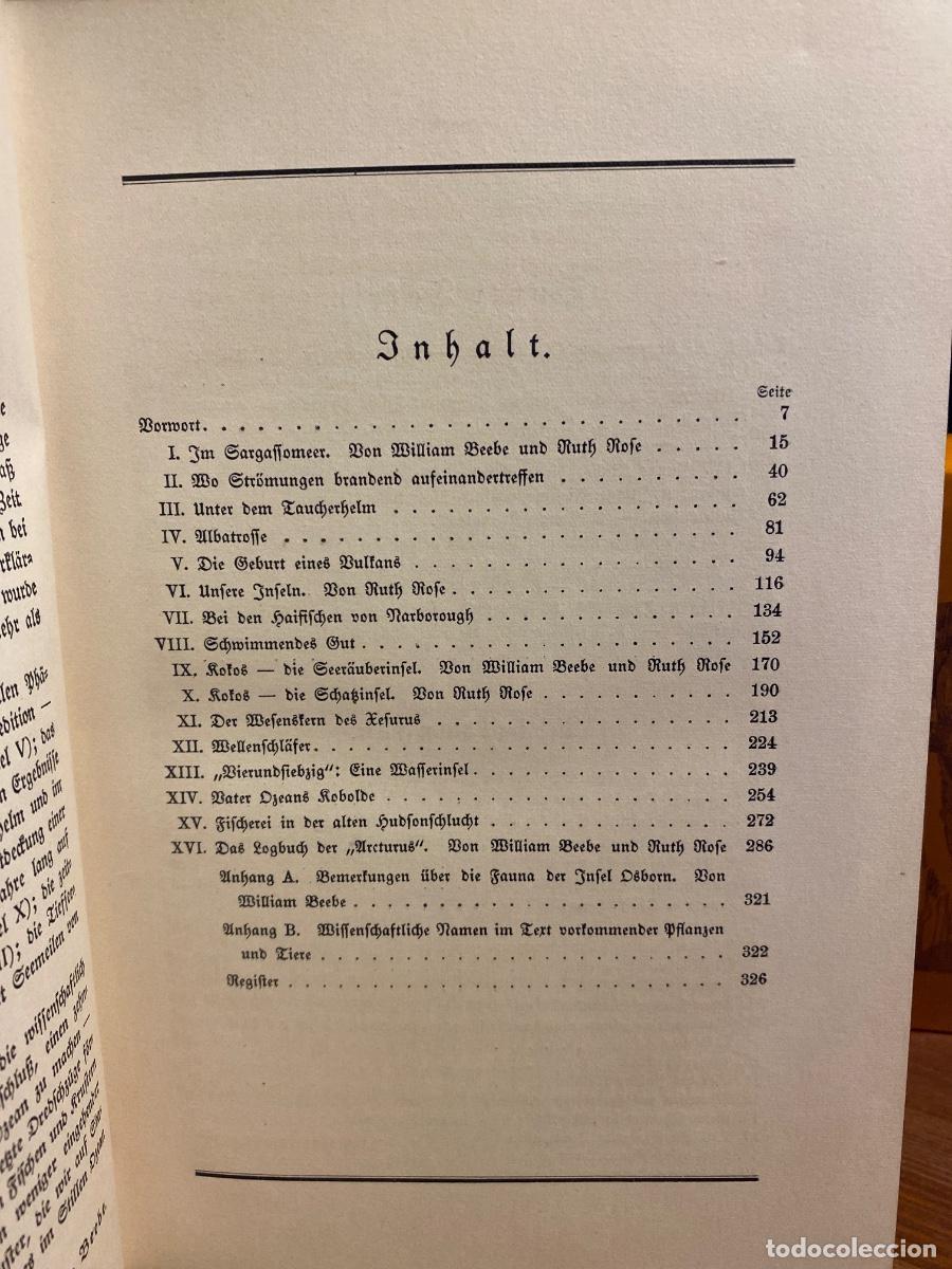 Libros antiguos: DAS ARCTURUS ABENTEUER WILLIAM BEEBE 1928 - Foto 4