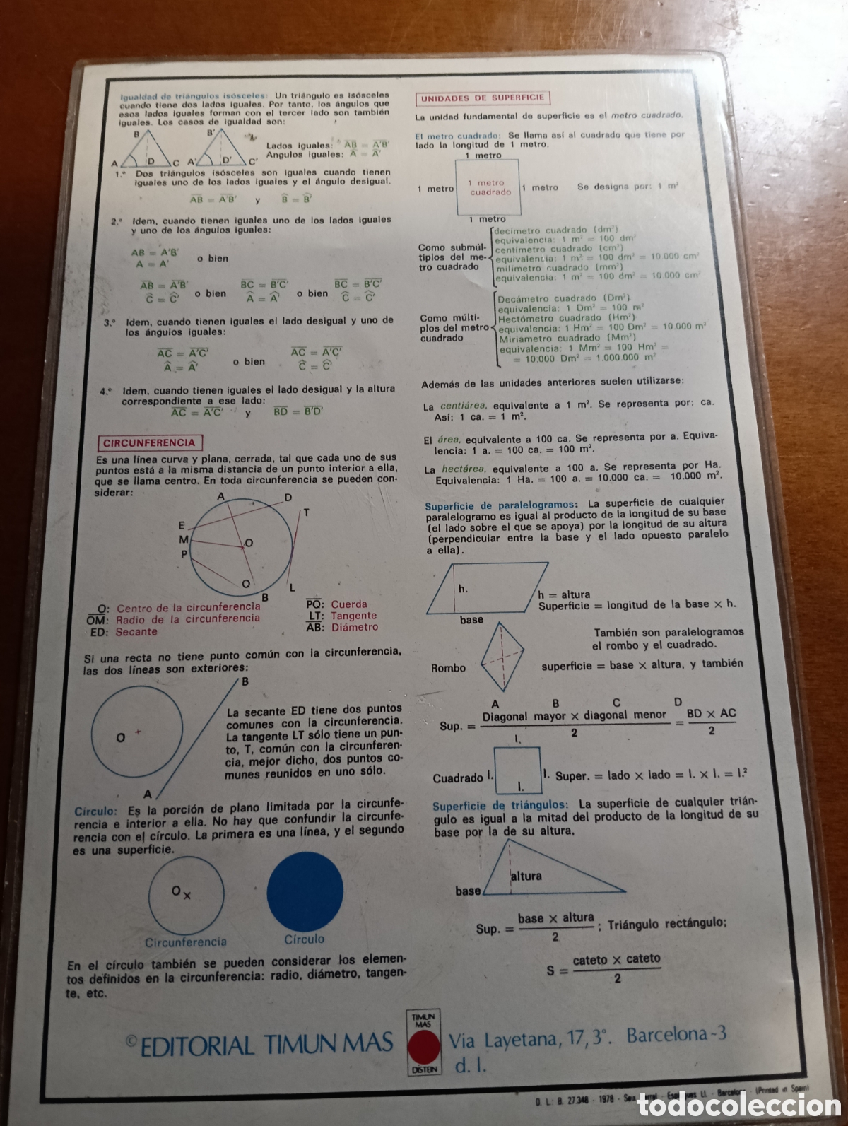Libros antiguos: Chuletas de matem&aacute;ticas E. G. B. - Foto 2