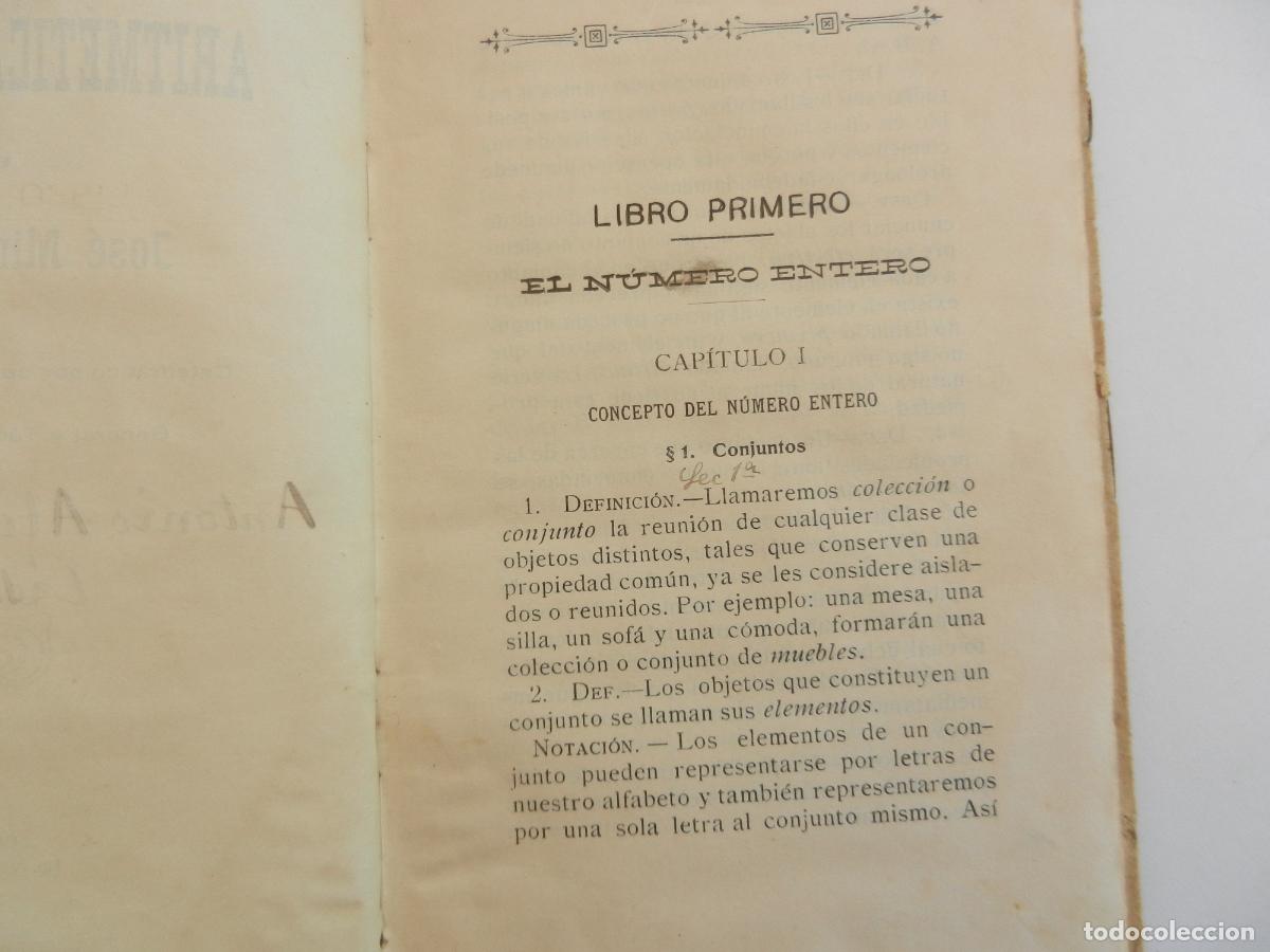 Libros antiguos: ARITMETICA RAZONADA - JOS&Eacute; MINGOT SHELLY - LIBRO Y PROGRAMA - GRANADA 1918. - Foto 3