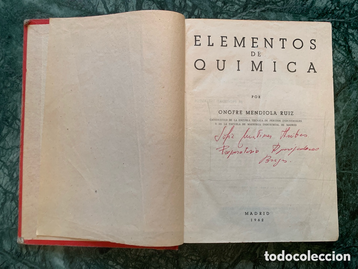 Libros antiguos: Libro antiguo Elementos de qu&iacute;mica - Foto 4