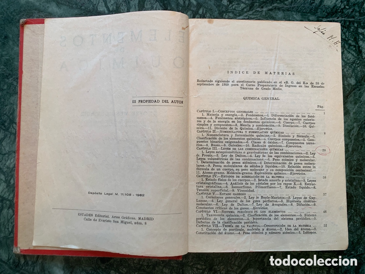 Libros antiguos: Libro antiguo Elementos de qu&iacute;mica - Foto 5
