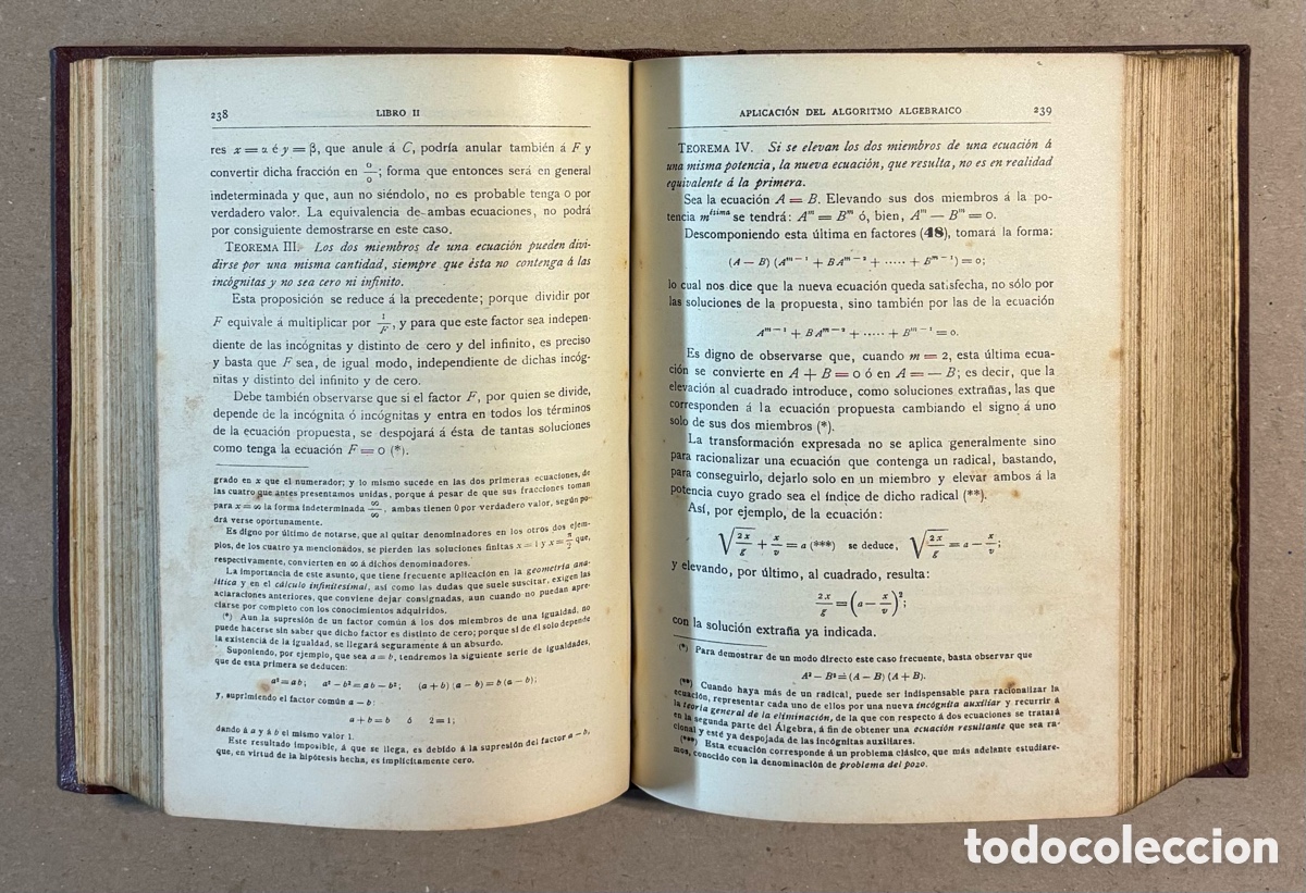 Libros antiguos: &Aacute;LGEBRA. IGNACIO SALINAS Y ANGULO Y MANUEL BEN&Iacute;TEZ Y PARODI. CASA EDITORIAL HERNANDO 1930. - Foto 5