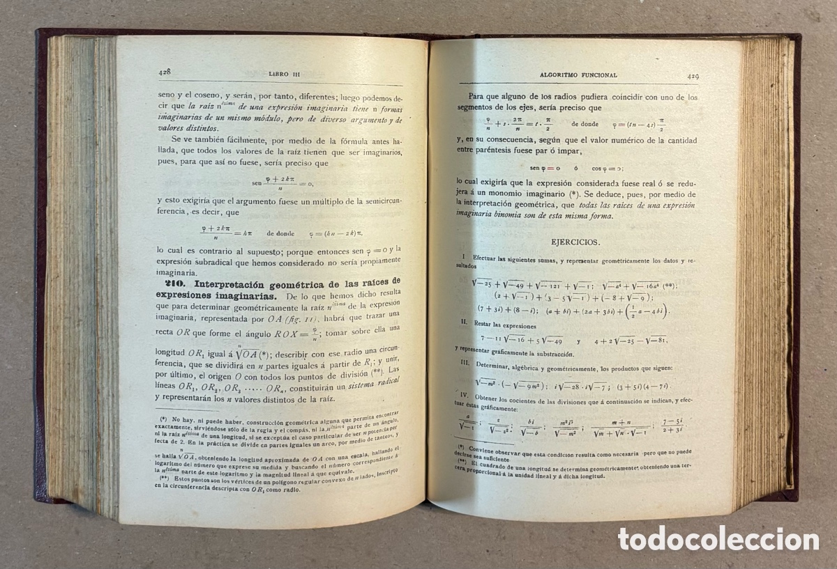 Libros antiguos: &Aacute;LGEBRA. IGNACIO SALINAS Y ANGULO Y MANUEL BEN&Iacute;TEZ Y PARODI. CASA EDITORIAL HERNANDO 1930. - Foto 6