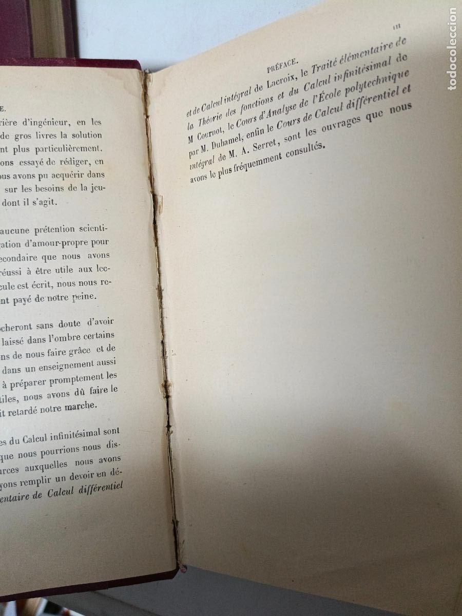 Libros antiguos: Premiers &Eacute;l&eacute;ments de Calcul Infinit&eacute;simal - SONNET, H 1909 - Foto 5