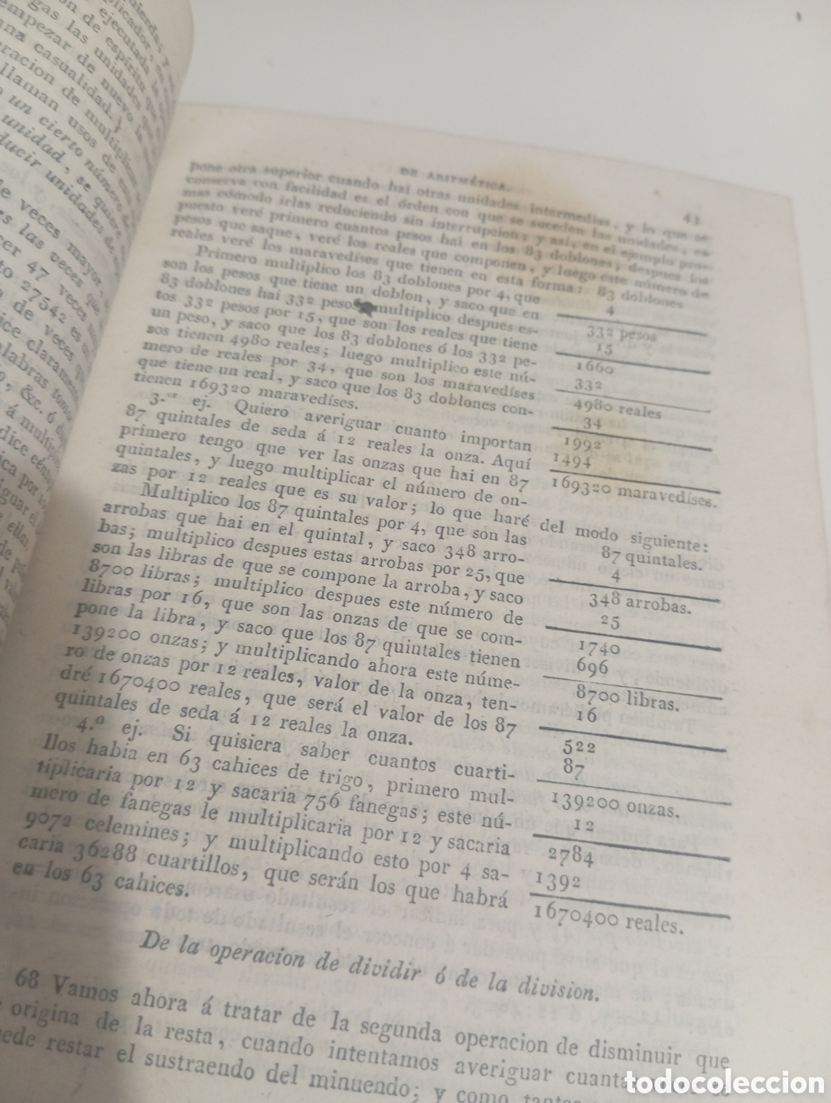 Libros antiguos: 1821. Tratado elemental de matem&aacute;ticas. Vallejo. - Foto 7