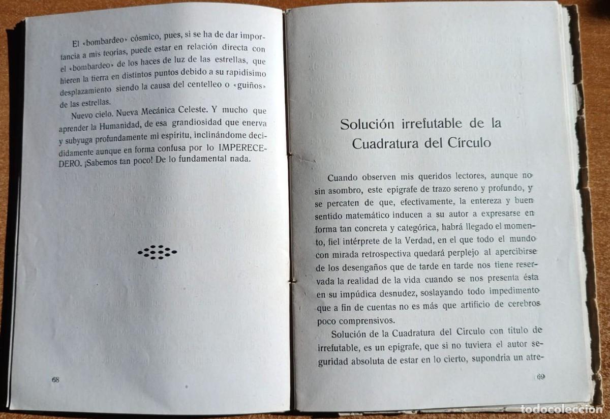 Libros antiguos: Justo Mintegui - 1935 - Concepci&oacute;n del universo - Soluci&oacute;n irrefutable de la cuadratura del c&iacute;rculo - Foto 5