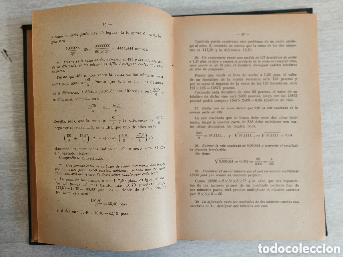Libros antiguos: Problemas de matem&aacute;ticas - Foto 5