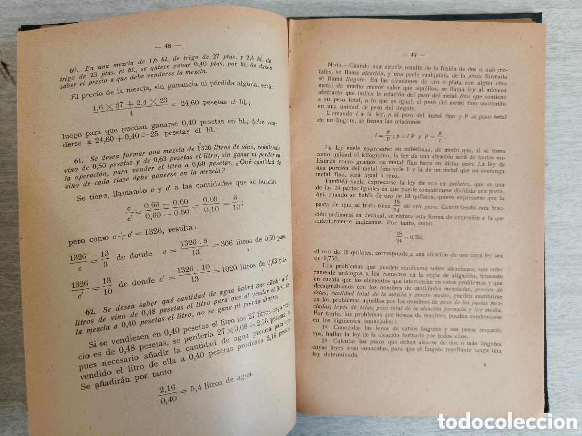 Libros antiguos: Problemas de matem&aacute;ticas - Foto 7