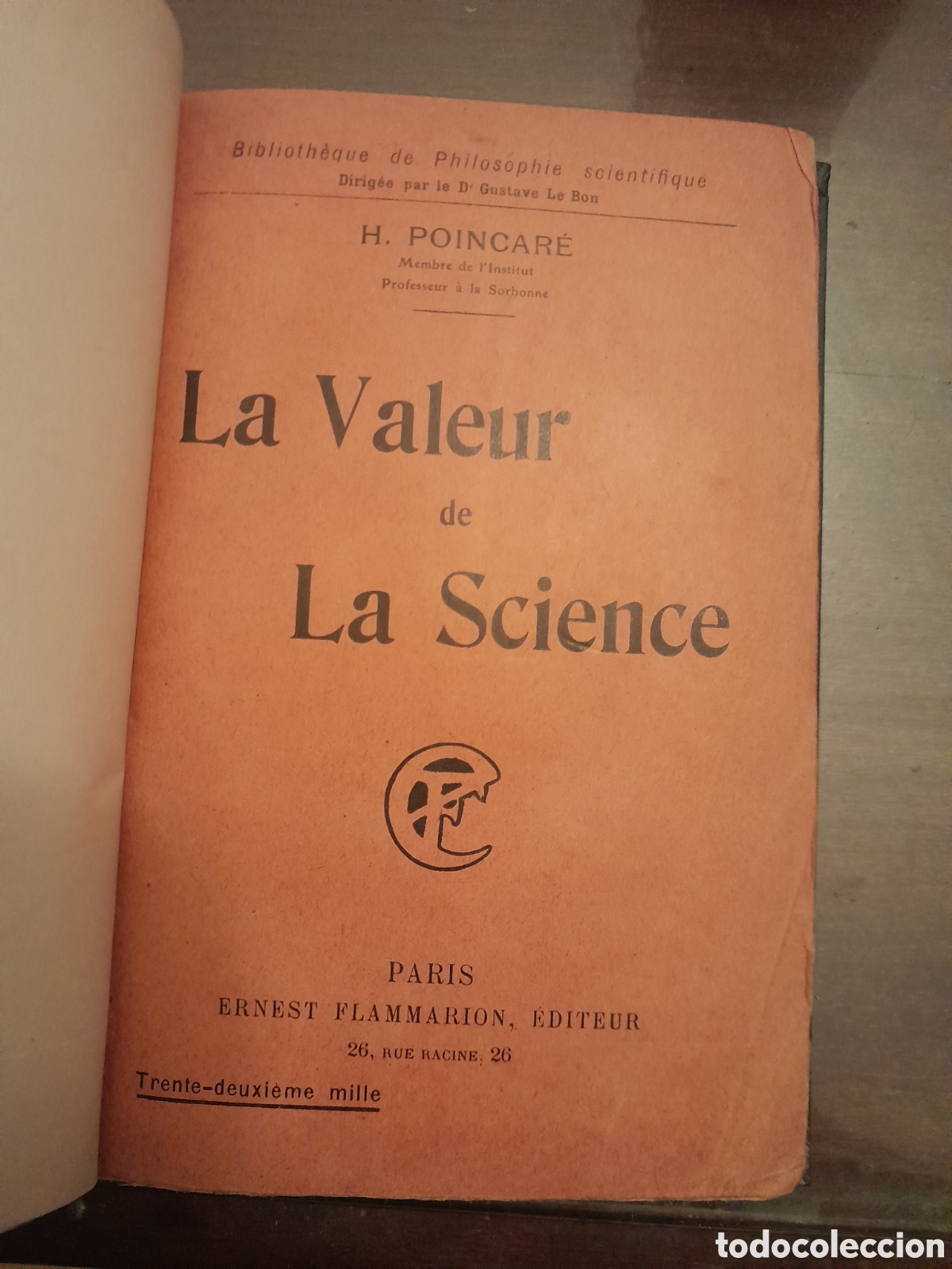 Libros antiguos: Le valeur de la science paris 1925.H. Pointcare - Foto 1