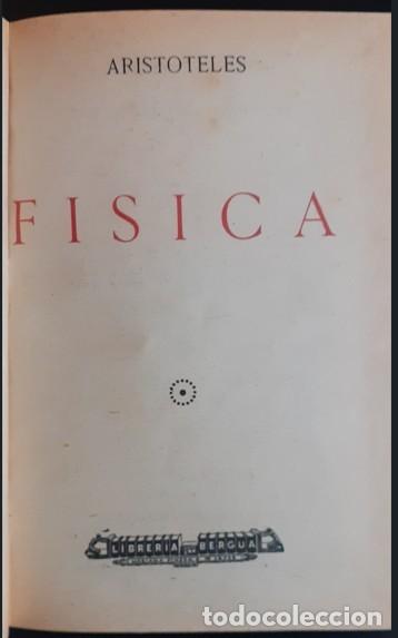 Libros antiguos: F&iacute;sica - Aristoteles - 1935 - Foto 1