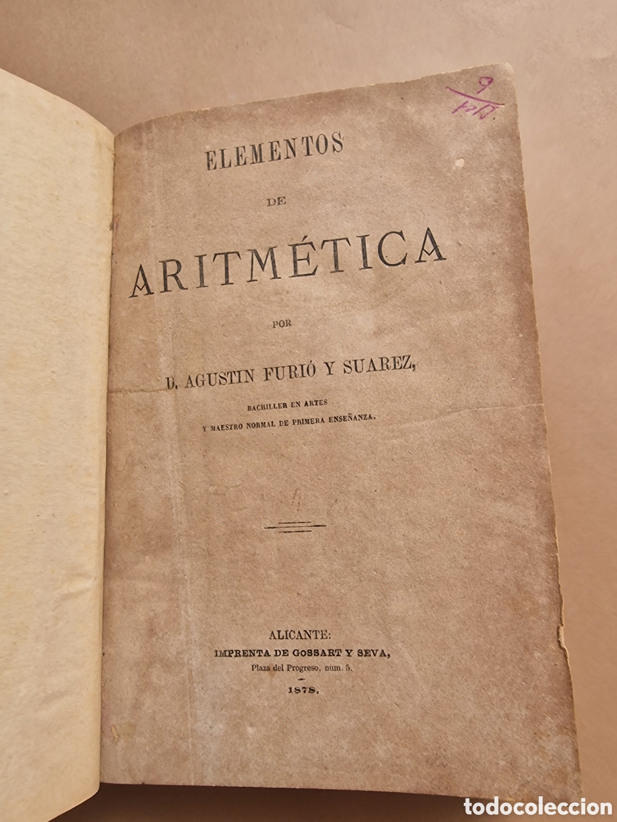 Libros antiguos: Aritm&eacute;tica de Furi&oacute; 1878 - Foto 5