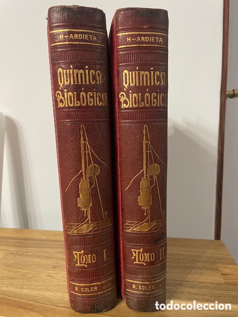 Libros antiguos: Qu&iacute;mica biol&oacute;gica. H-Ardieta. Manuel Soler, editor.