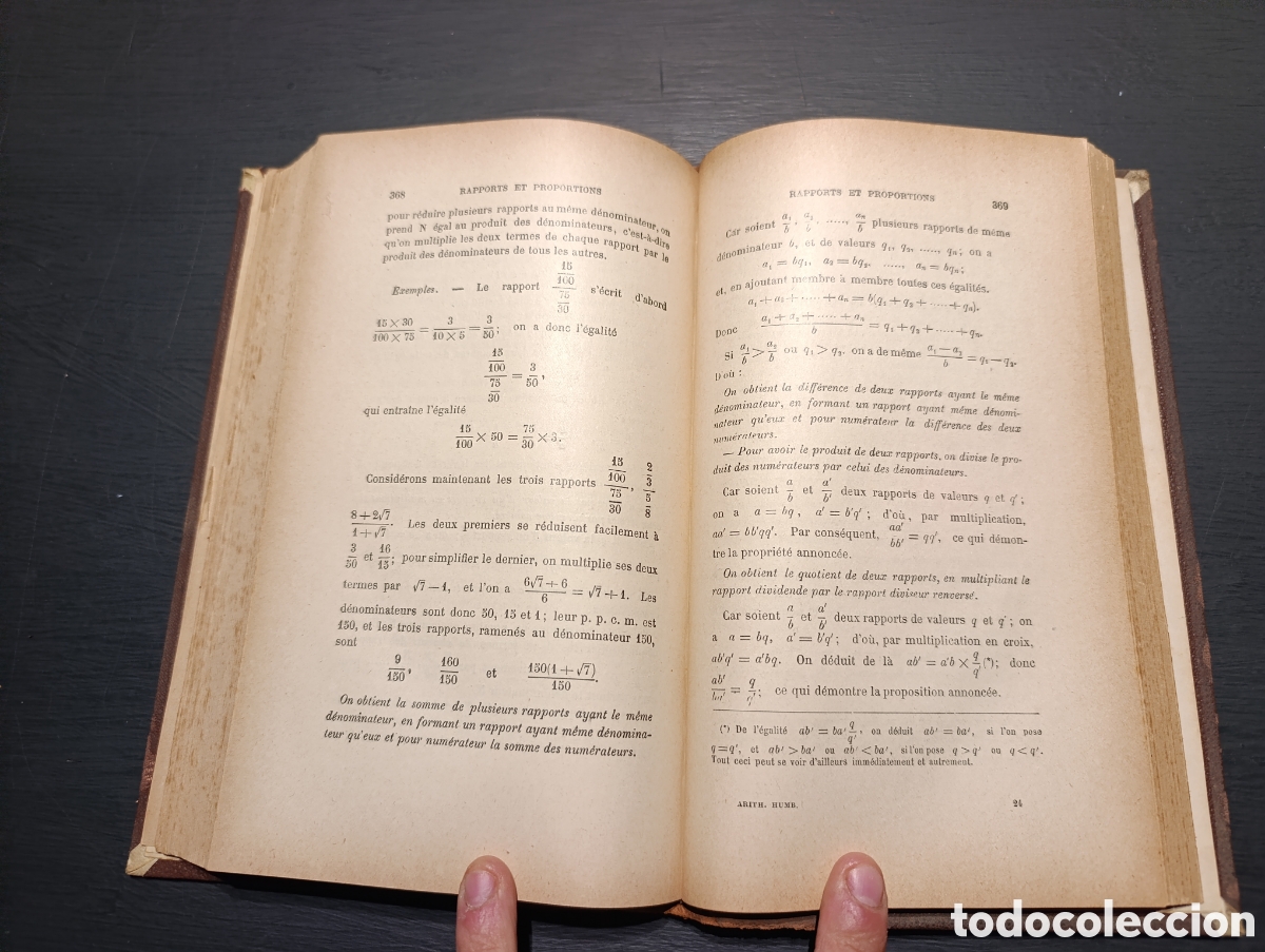 Libros antiguos: TRAIT&Eacute; DARITHMETIQUE. PAR E. HUMBERT. Paris 1908 - Foto 3