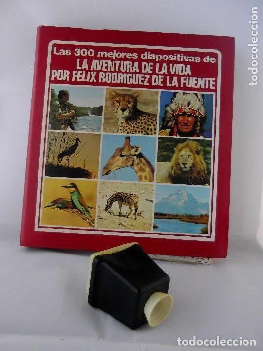 Libros antiguos: COLECCION COMPLETA 300 DIAPOSITIVAS LA AVENTURA DE LA VIDA - FELIX RODRIGUEZ DE LA FUENTE + VISOR