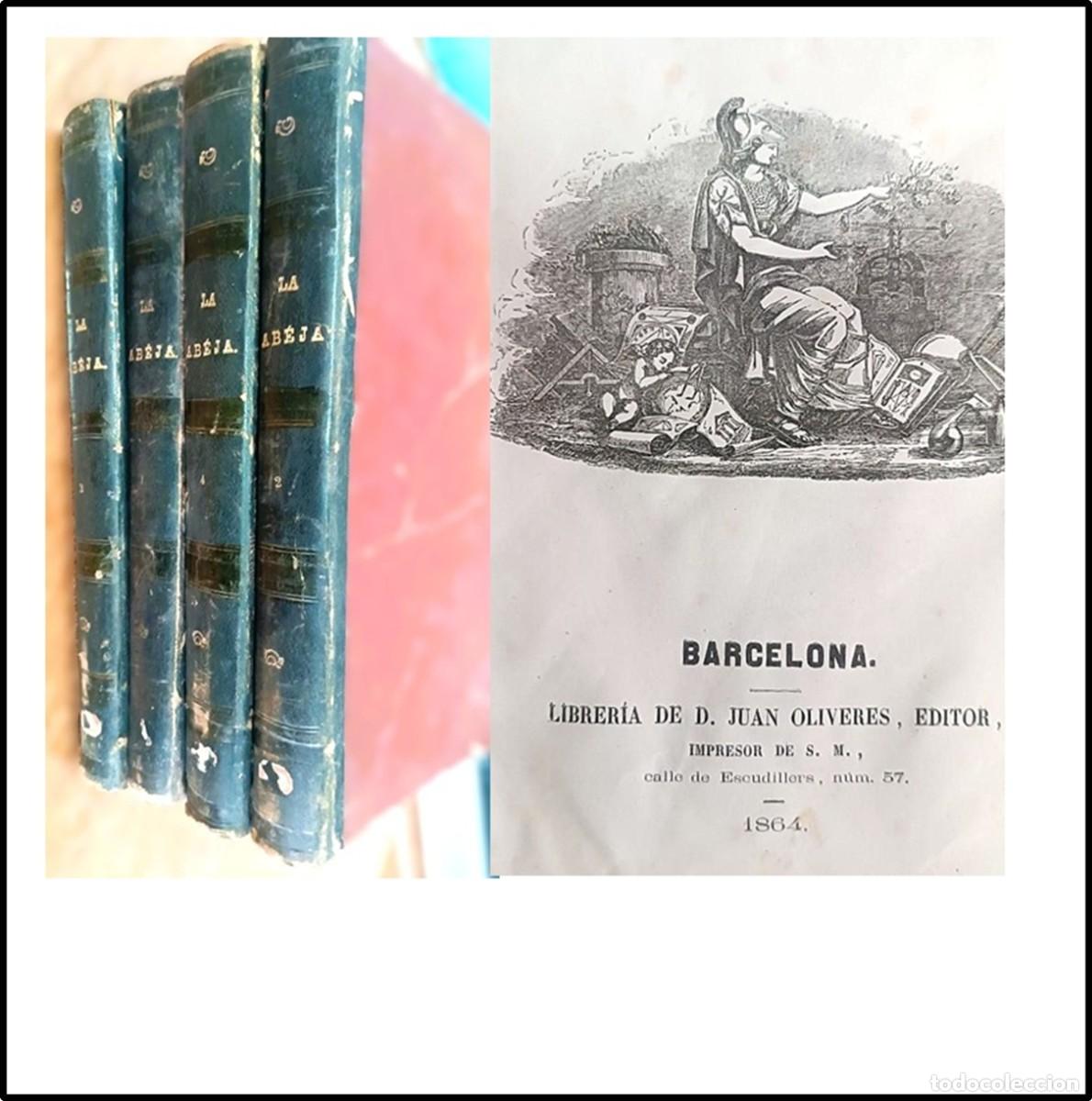 Old books: A&ntilde;o 1864. La abeja. 4 tomos in folio.