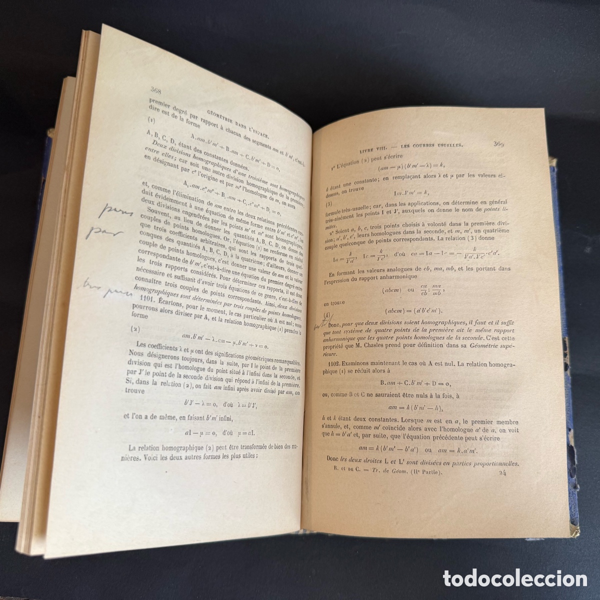 Libros antiguos: 1891 - Tratado de Geometr&iacute;a - Eug&egrave;ne Rouch&eacute; - 2 Tomos - Foto 4