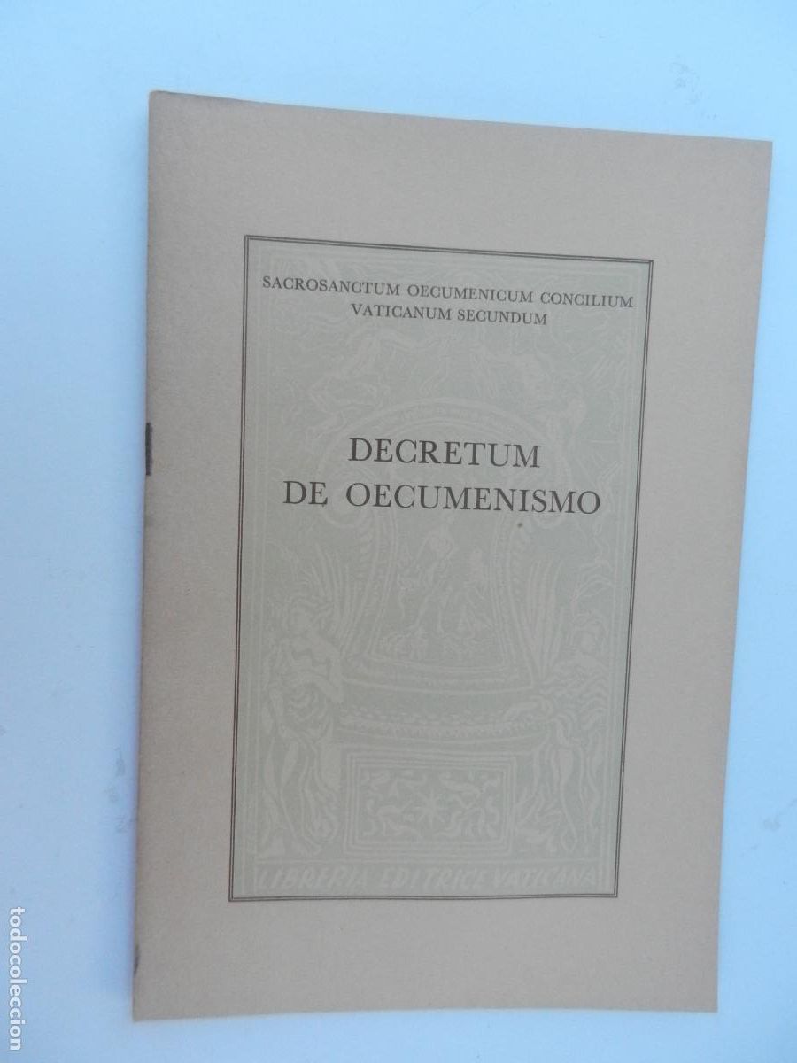 Libros antiguos: DECRETUM DE OECUMENISMO - 1964.