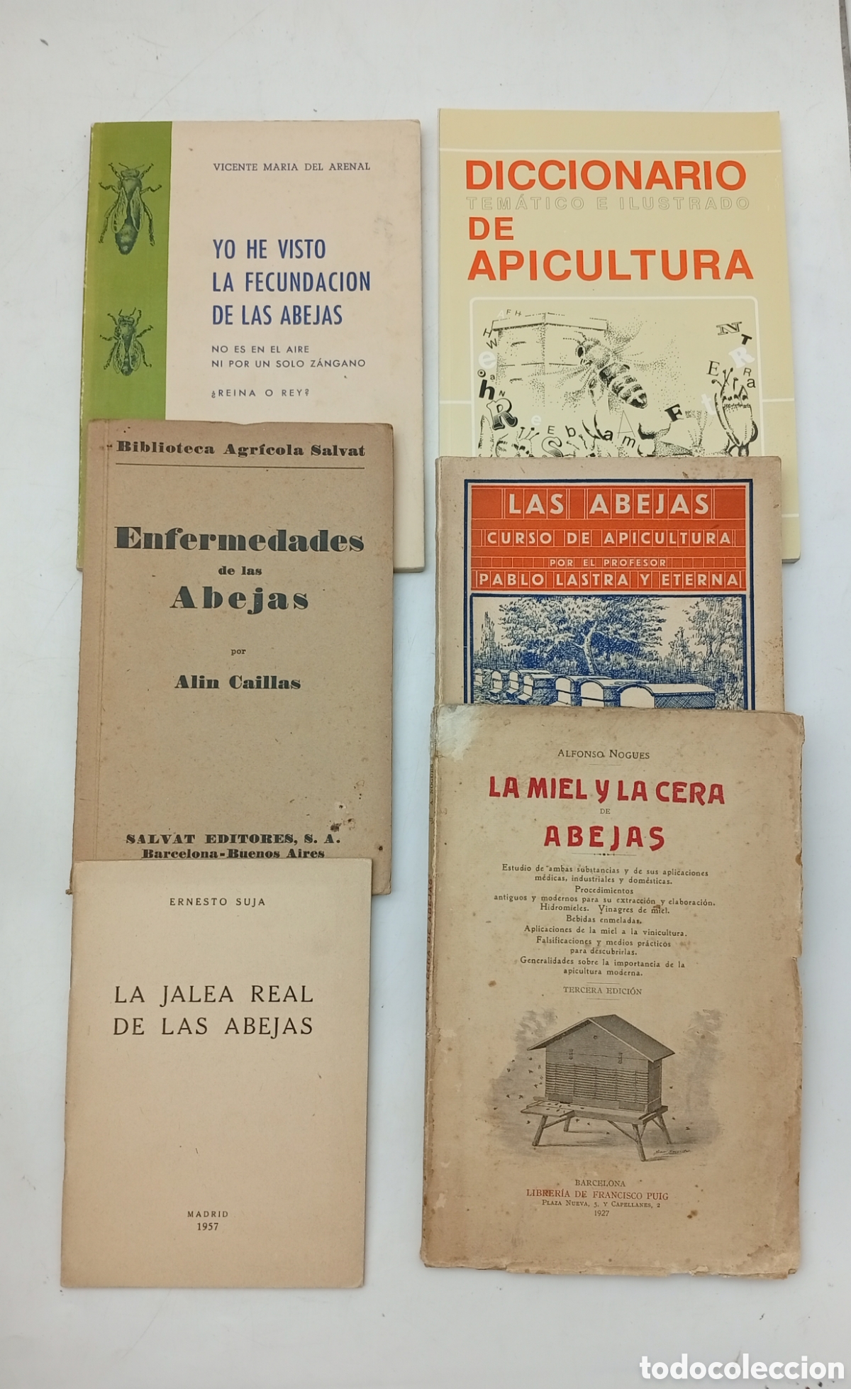Libros antiguos: 6 libros de tem&aacute;tica apicultura abejas