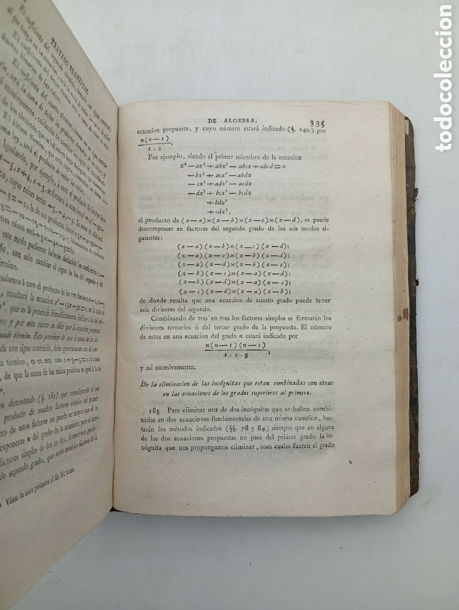 Libros antiguos: Curso de matem&aacute;ticas puras 1821 tomo 2 - Foto 5