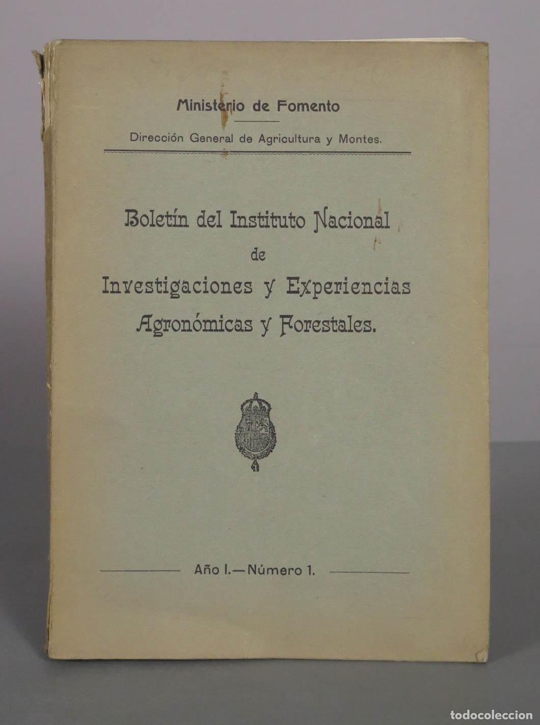 Libros antiguos: Bolet&iacute;n del Instituto Nacional de Investigaciones y Experiencias Agron&oacute;micas y Forestales - NUMERO 1