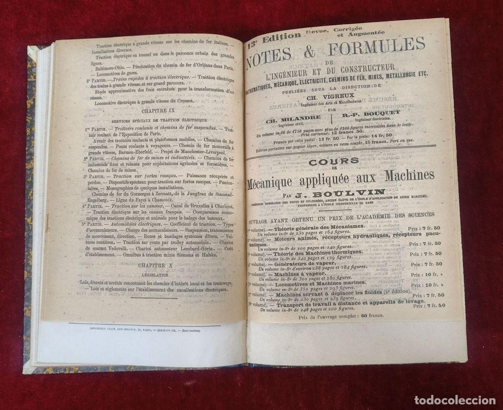 Libros antiguos: APPLICATIONS DE L&Eacute;LECTRICIT&Eacute; A LA DISTRIBU DE LA FORCE MOTRICE. M.E. DE MARCHENA. PARIS. 1904 - Foto 5