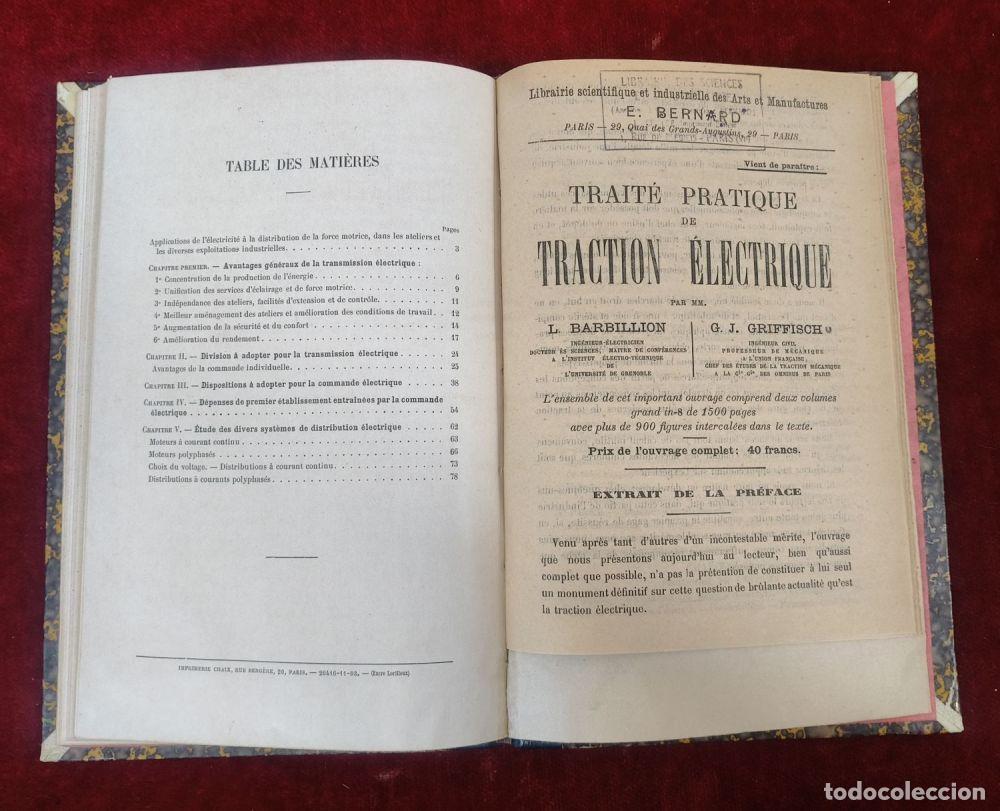 Libros antiguos: APPLICATIONS DE L&Eacute;LECTRICIT&Eacute; A LA DISTRIBU DE LA FORCE MOTRICE. M.E. DE MARCHENA. PARIS. 1904 - Foto 8