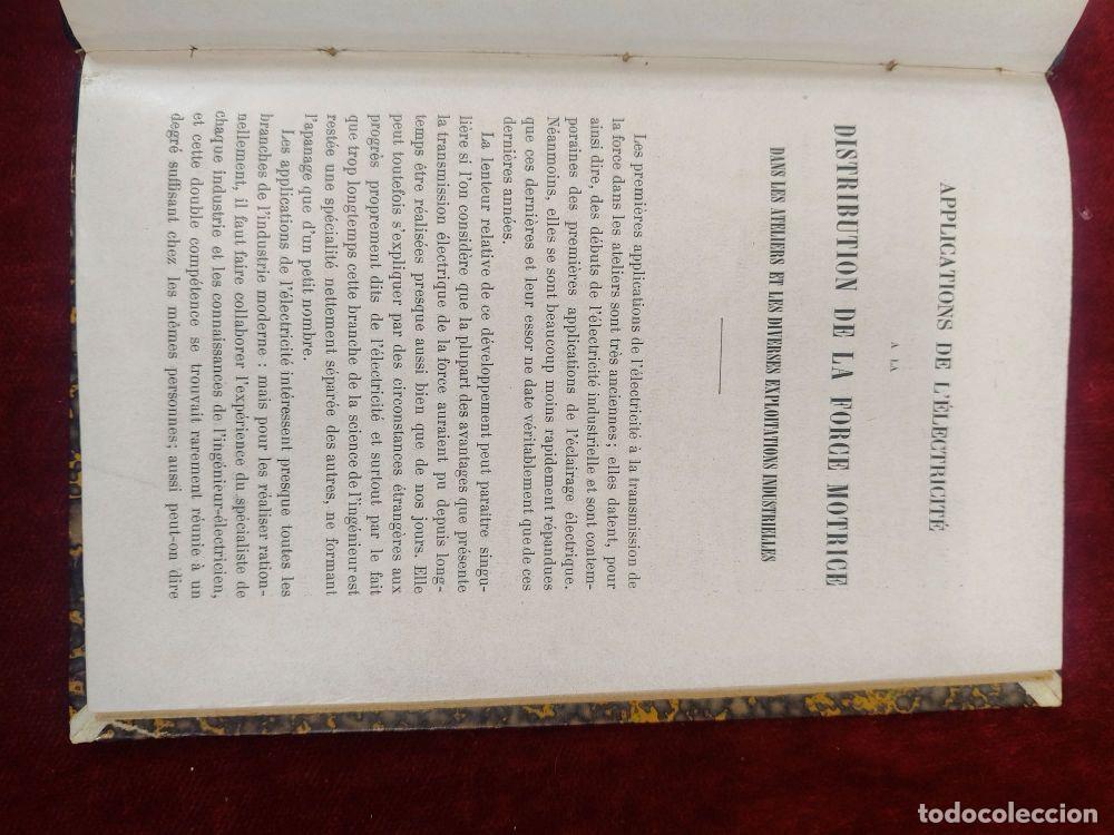Libros antiguos: APPLICATIONS DE L&Eacute;LECTRICIT&Eacute; A LA DISTRIBU DE LA FORCE MOTRICE. M.E. DE MARCHENA. PARIS. 1904 - Foto 9