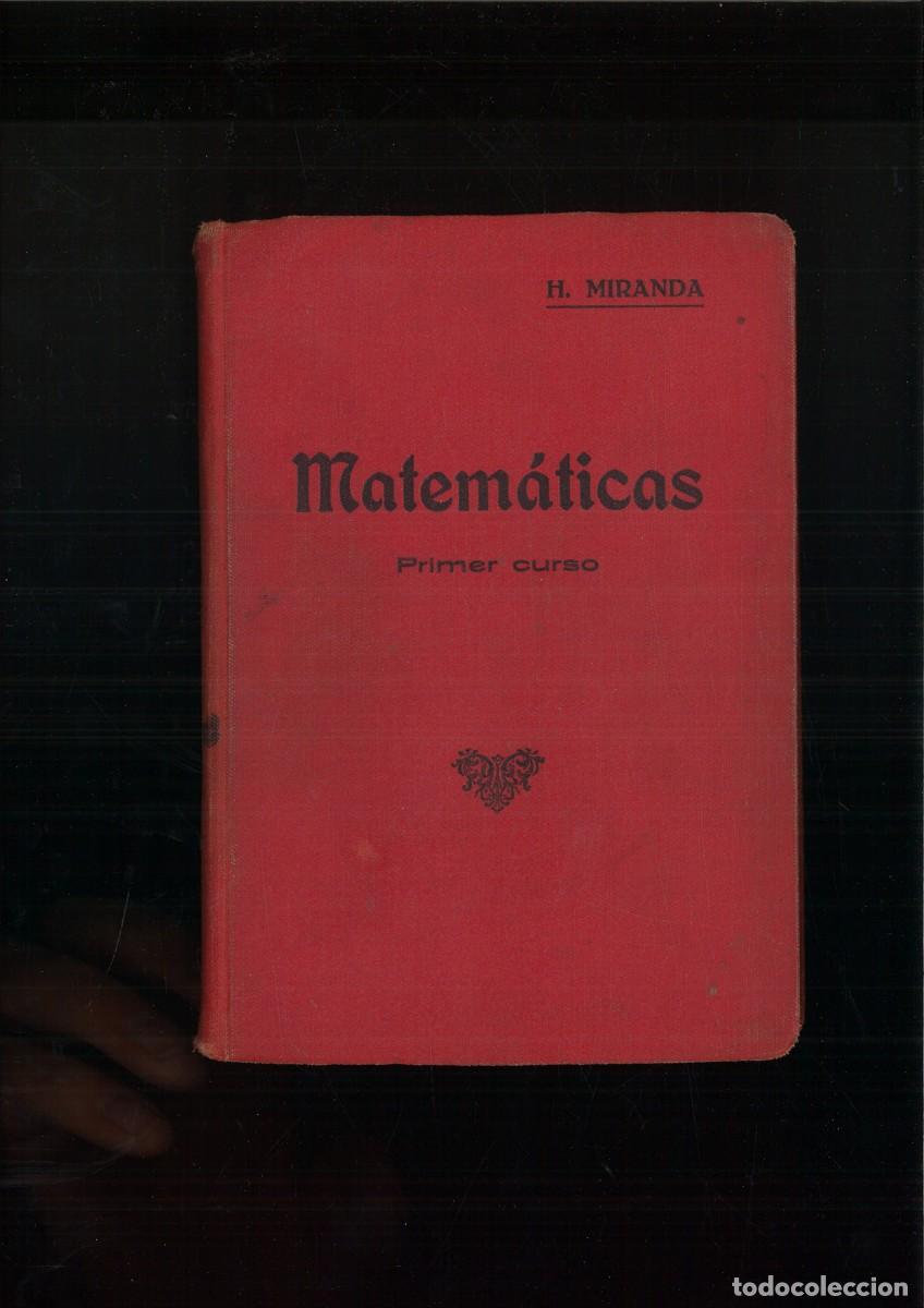 Libros antiguos: MATEMATICAS (PRIMER CURSO DEL PLAN CICLICO). Hugo Miranda de Tuya
