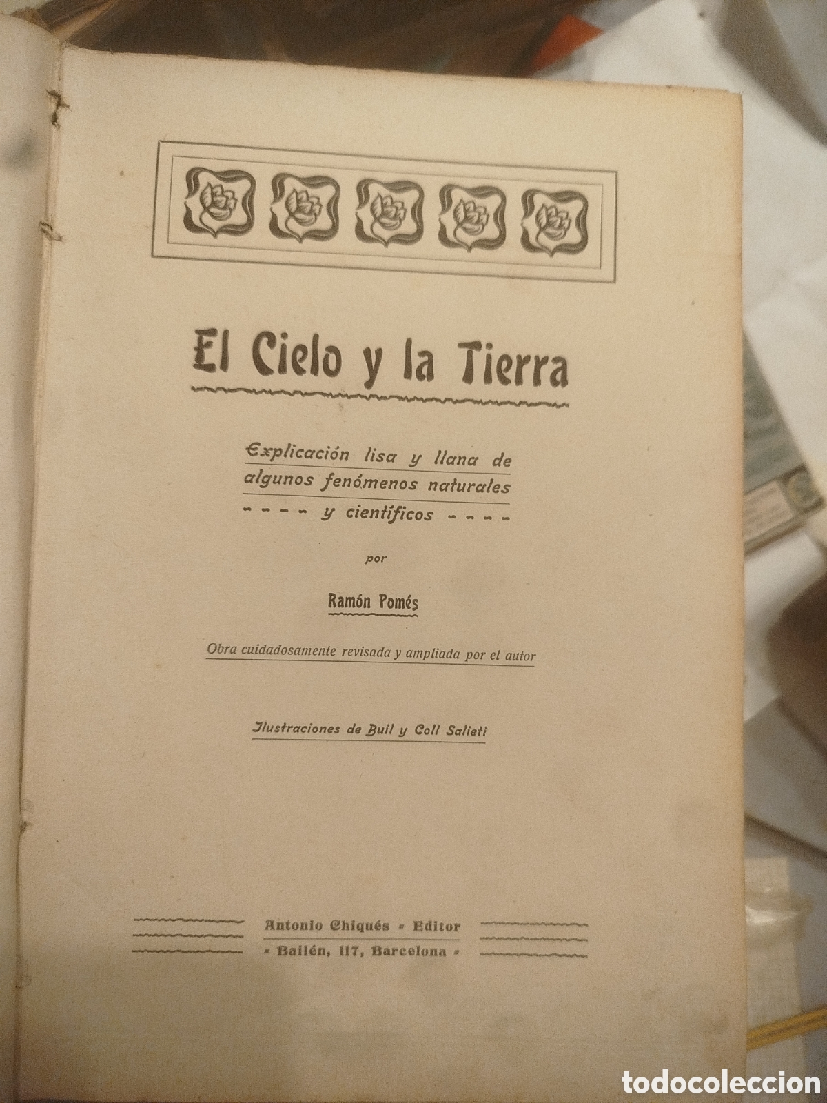 Libros antiguos: El cielo y la tierra. Ram&oacute;n Pomes.