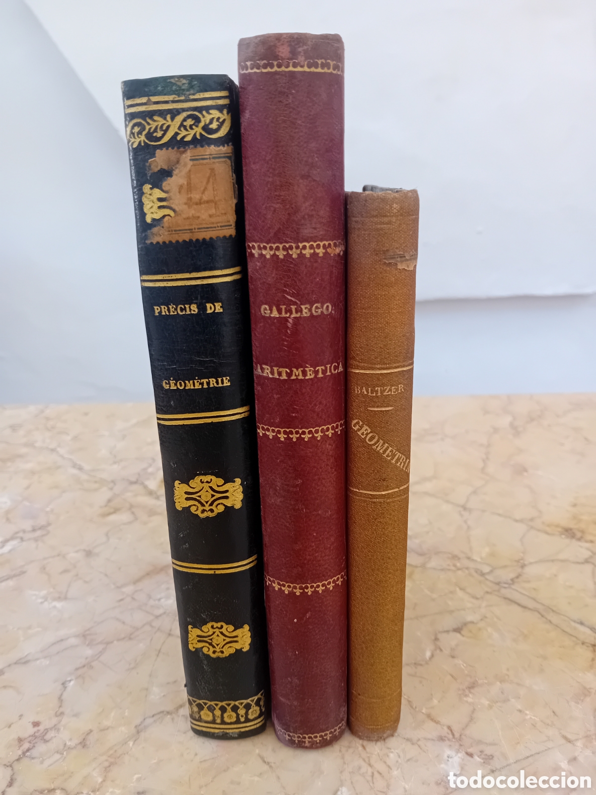 Libros antiguos: Lote libros antiguos Matem&aacute;ticas geometr&iacute;a aritmetica
