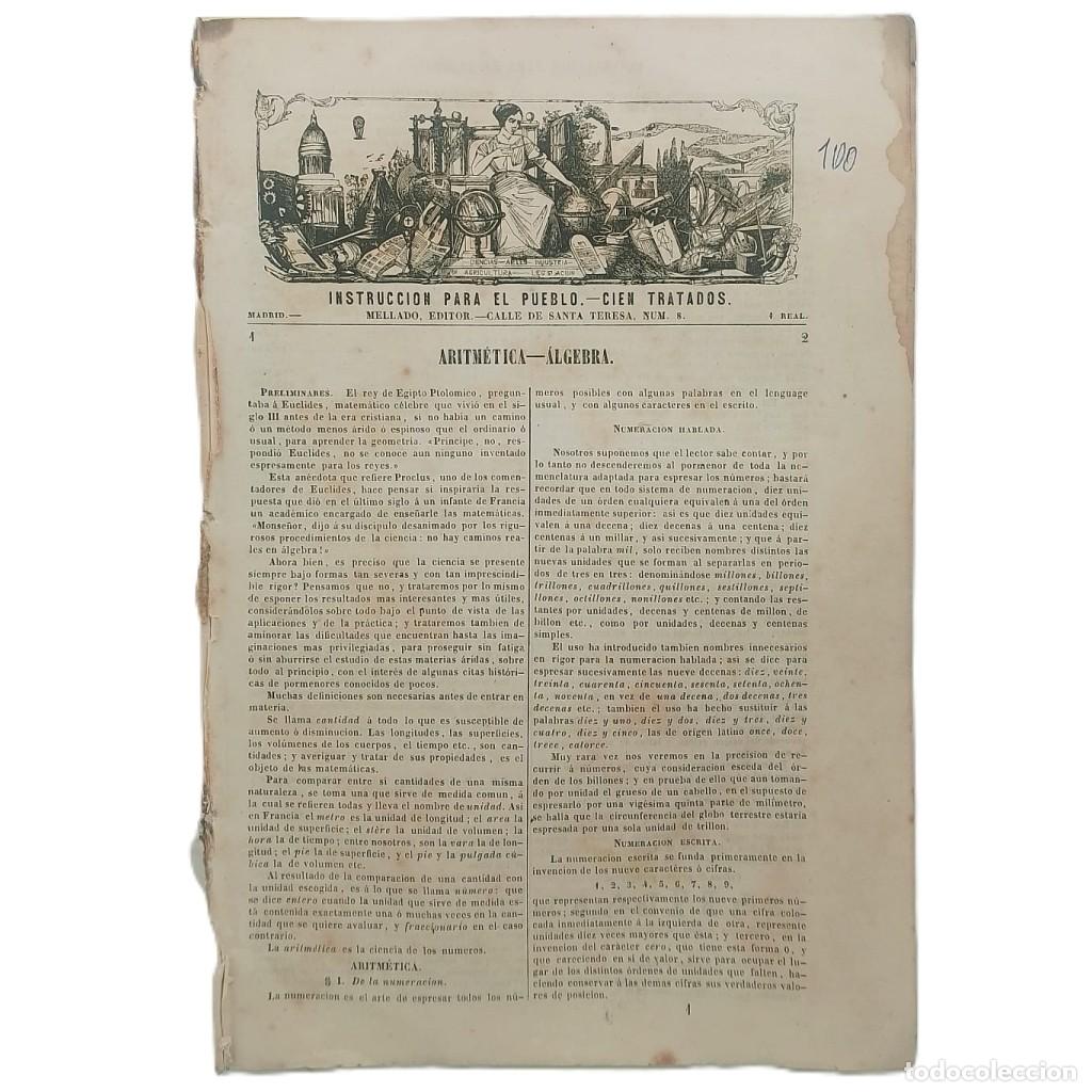 Libros antiguos: ARITM&Eacute;TICA. &Aacute;LGEBRA. Leguey, Juan - Foto 1
