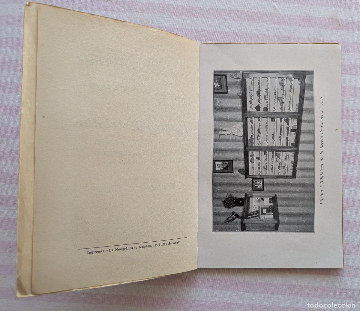 Libros antiguos: Cat&agrave;leg Descriptiu en el museo del C. E. de Sabadell. Miquel Crusafont - Foto 3