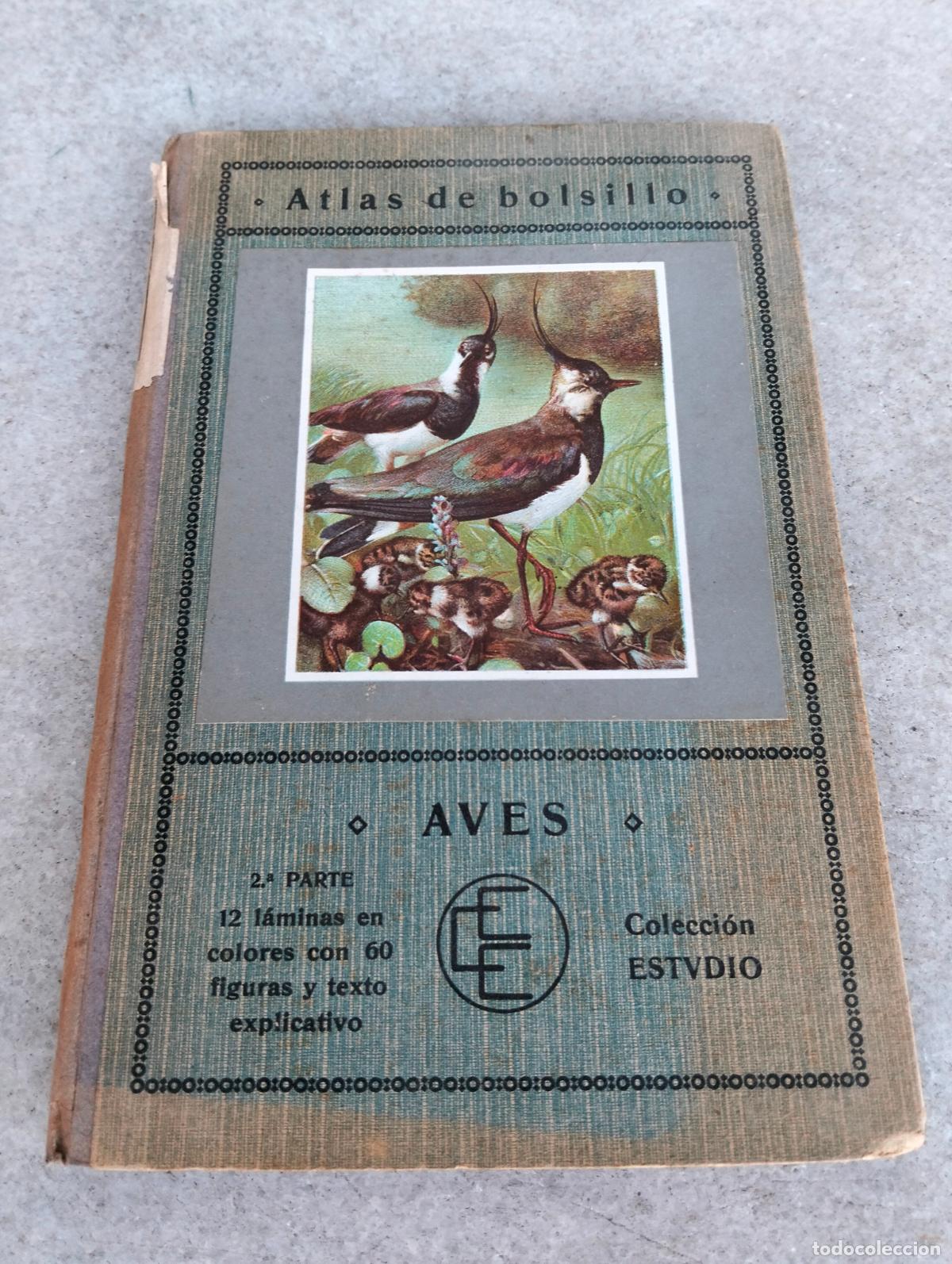 Libros antiguos: Atlas de bolsillo aves de la fauna europea 2&ordf; parte 12 l&aacute;minas en colores Ignacio de Sagarra 1923