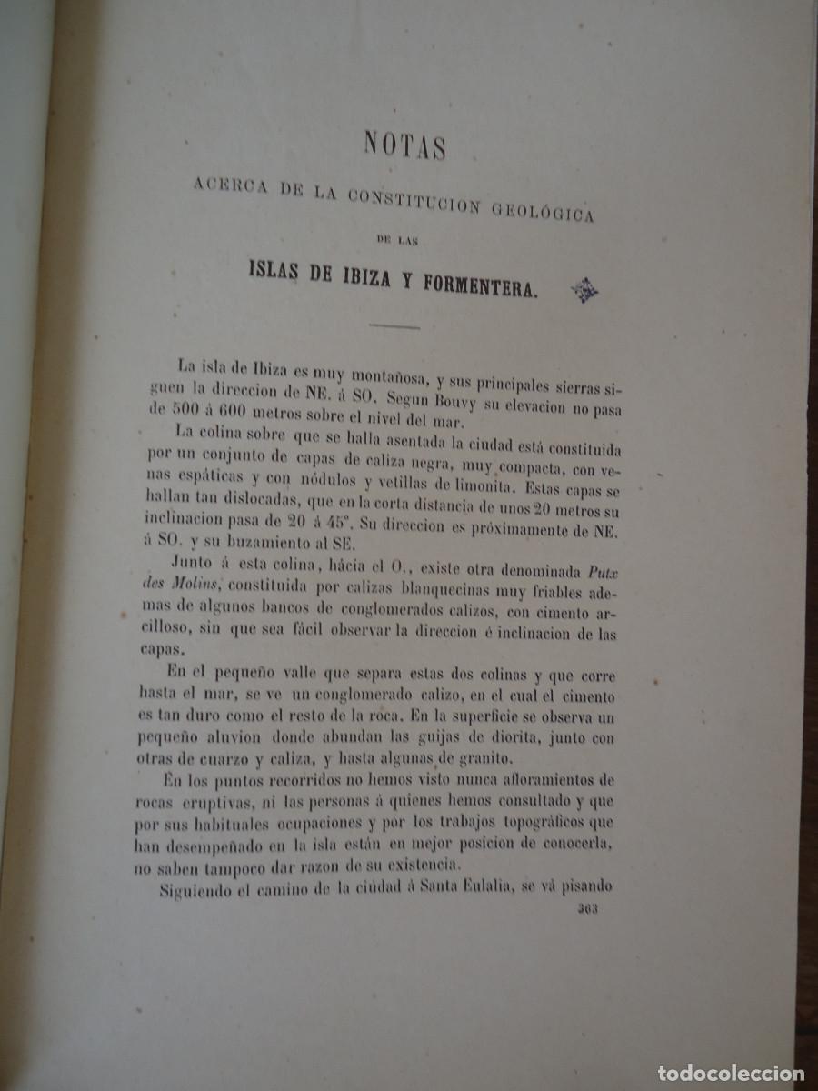 Libri antichi: Constitucion geologica de las islas de Ibiza y Formentera. S. Thos y Codina. 1888