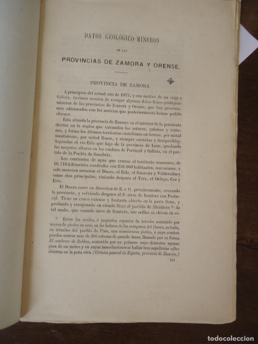 Old books: Datos geol&oacute;gico-mineros de las provincias deZamora y Orense. Daniel de Cort&aacute;zar. 1873