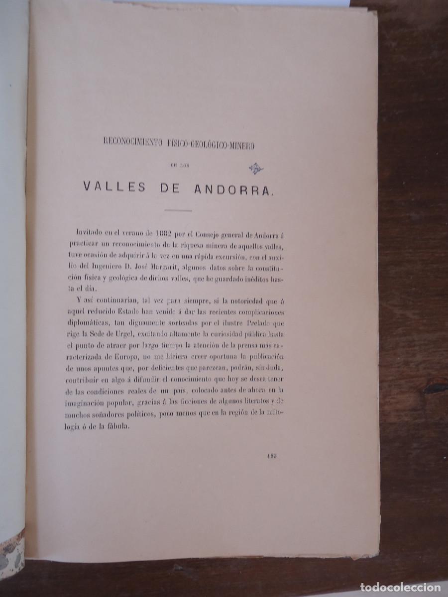 Old books: Reconocimiento f&iacute;sico-geol&oacute;gico-minero de los valles de Andorra. S. Thos y Codina. 1885
