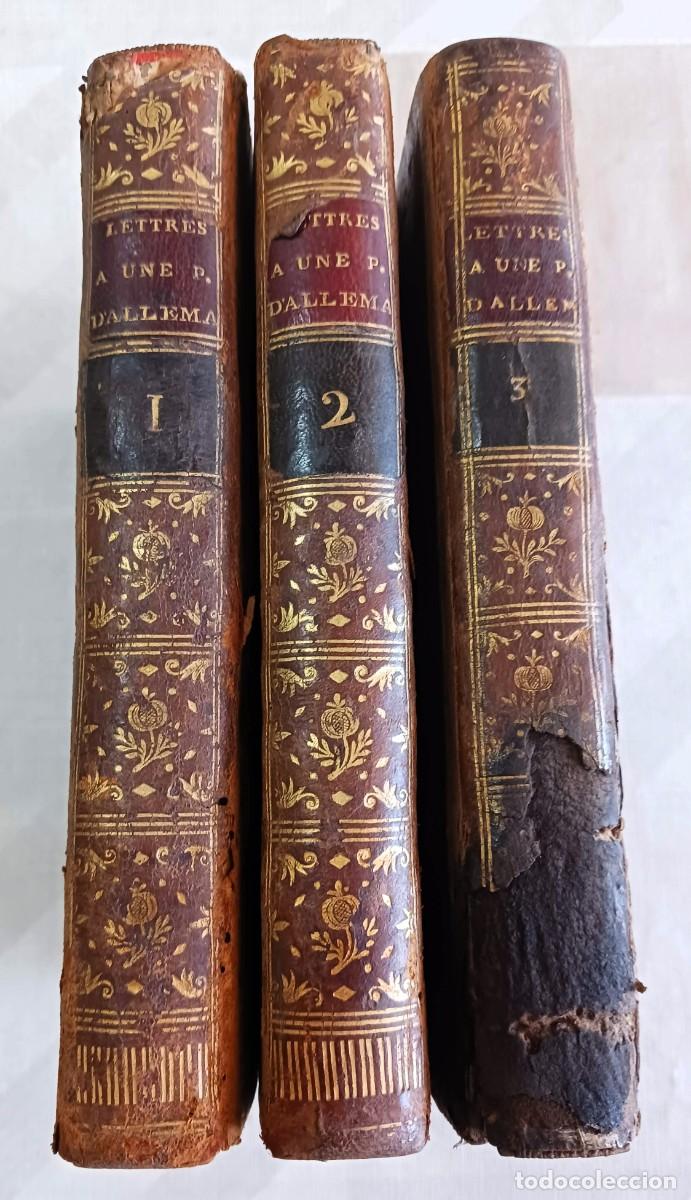Old books: LETTRES &Agrave; UNE PRINCESSE D'ALLEMAGNE (1775-1788), OBRA DE LEONHARD EULER, COMPLETA EN 3 TOMOS, F&Iacute;SICA